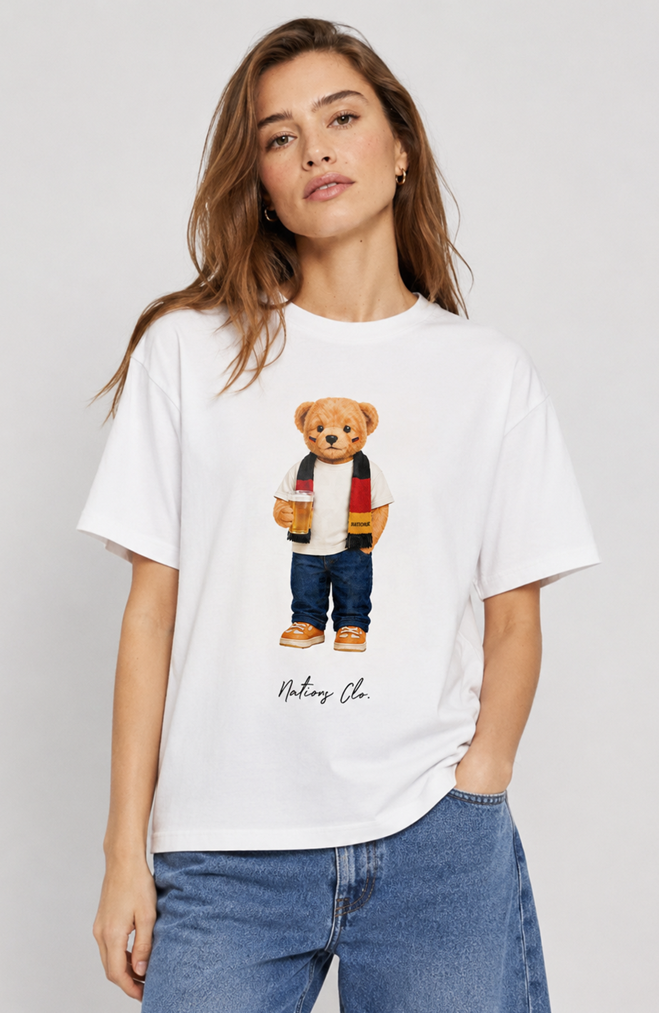 DEUTSCHLAND-FANBÄR OVERSIZED SHIRT