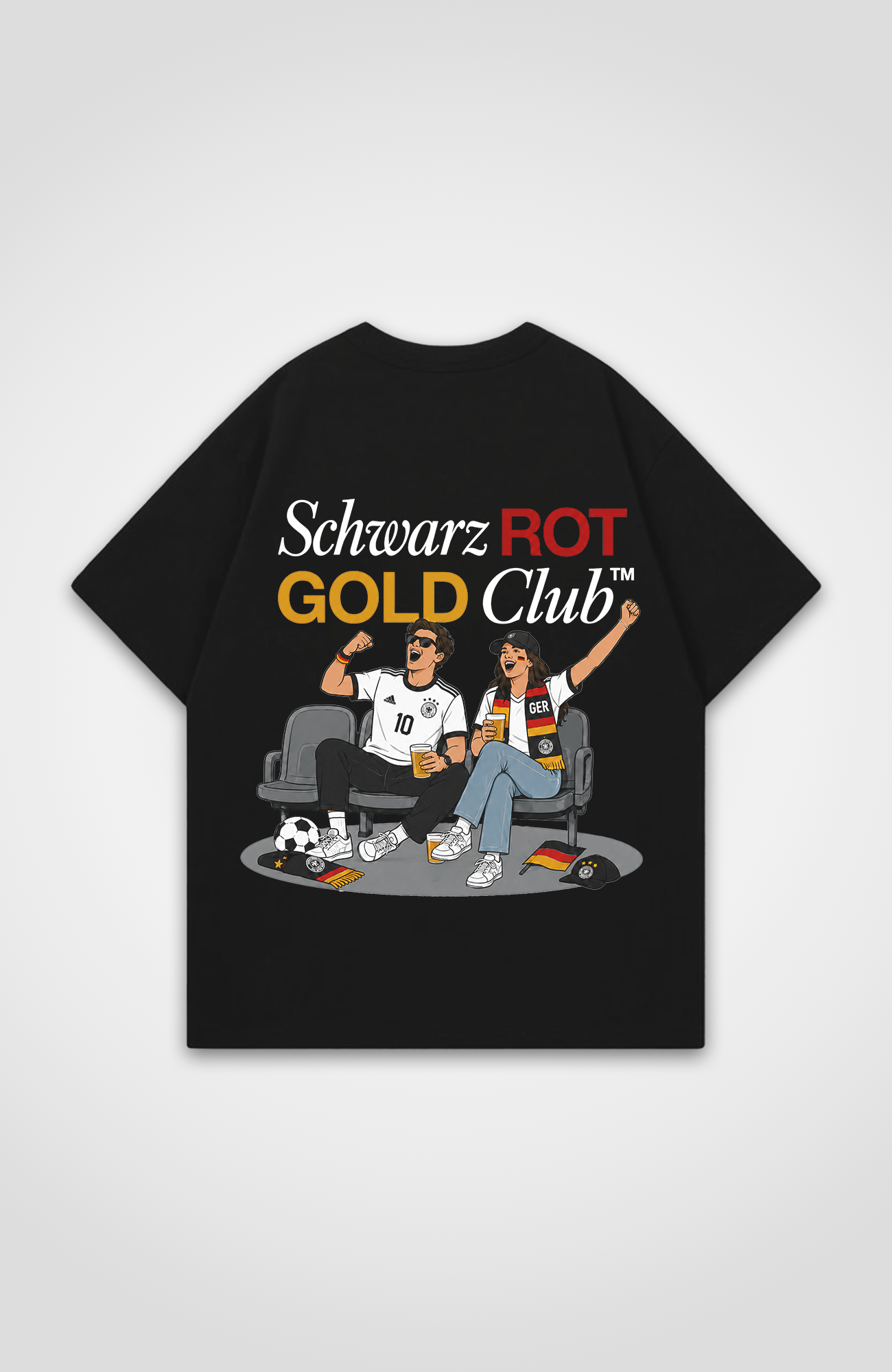 SCHWARZ ROT GOLD CLUB OVERSIZED SHIRT