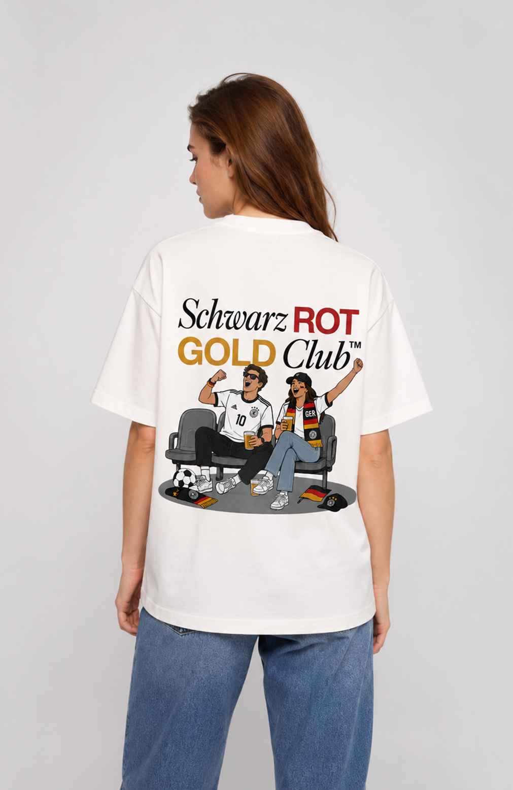SCHWARZ ROT GOLD CLUB OVERSIZED SHIRT