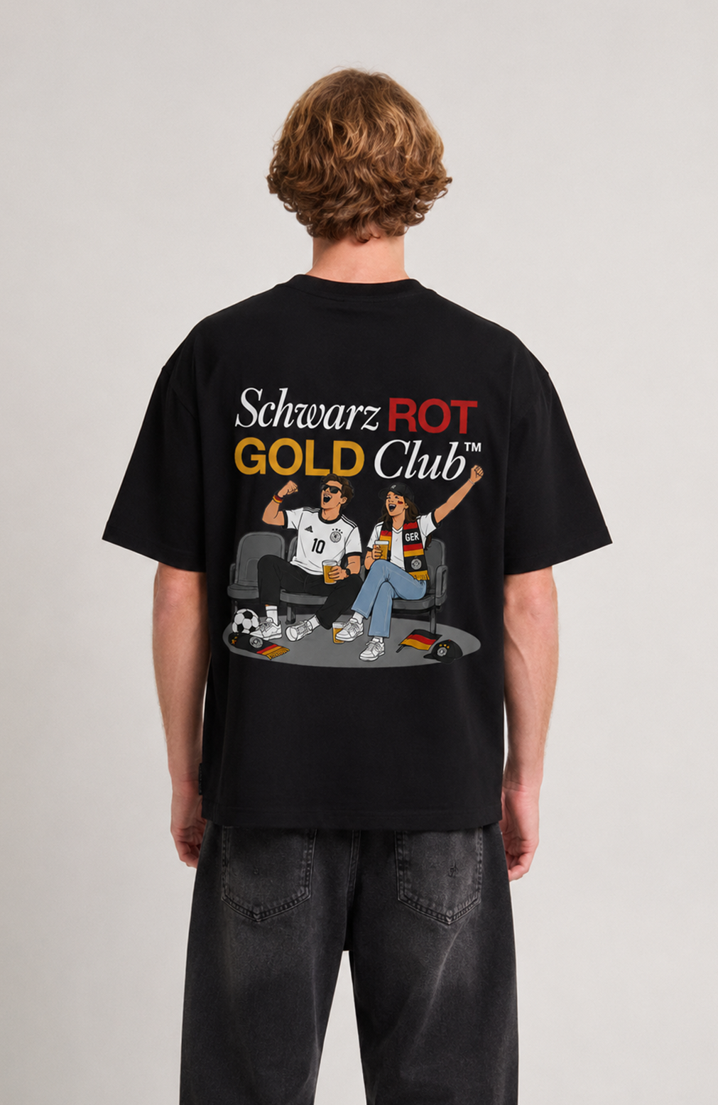 SCHWARZ ROT GOLD CLUB OVERSIZED SHIRT