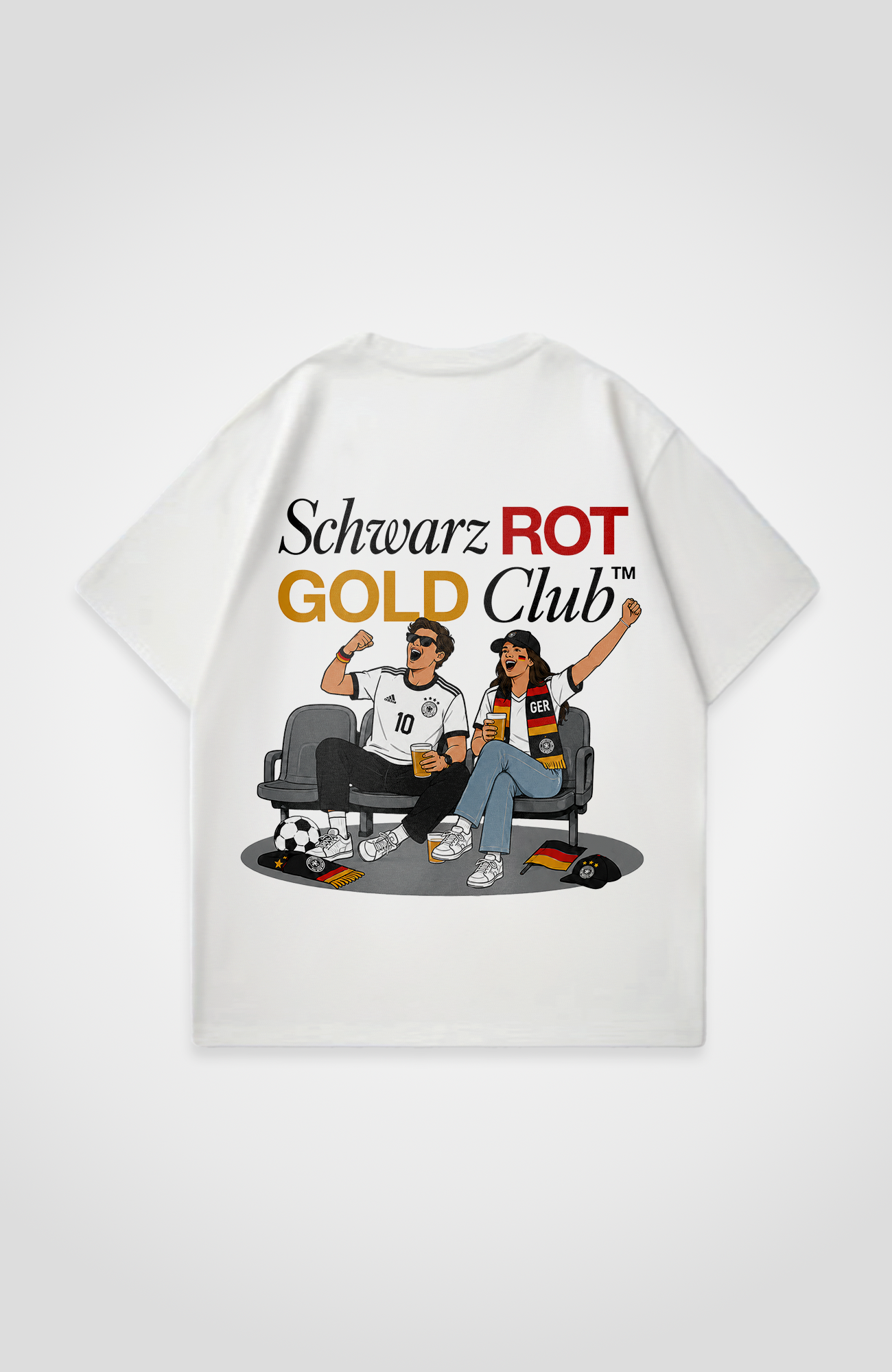SCHWARZ ROT GOLD CLUB OVERSIZED SHIRT
